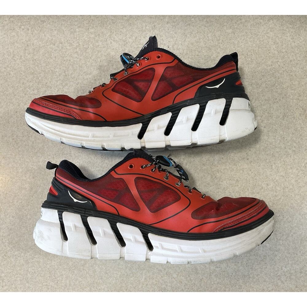 Hoka One One M Conquest Red Running Shoes Men’s Size 8.5 30108-025 - Picture 5 of 11
